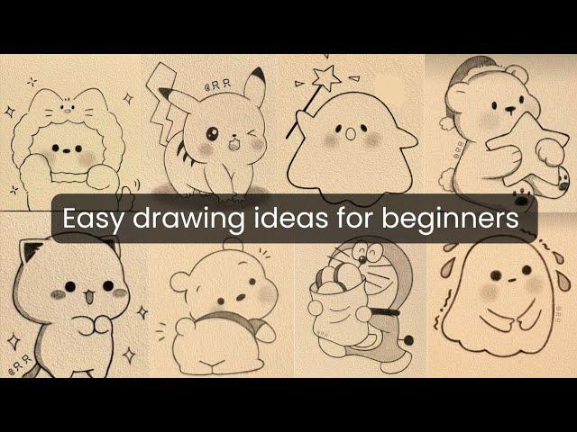 Easy drawing ideas for beginners | cute drawings | easy cute painting for beginners