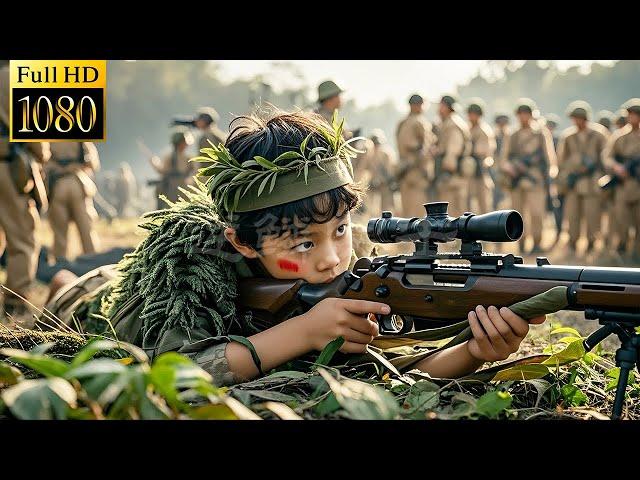天才狙擊小孩竟是天生的神槍手，第一次就射穿日軍軍官！️ 抗日 | 戰爭 | Kung Fu #特種兵 #中國電視劇