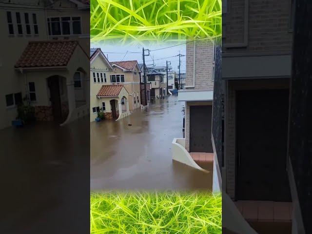 Heavy flooding due to extreme rainfall in Hiratsuka, Kanagawa Prefecture