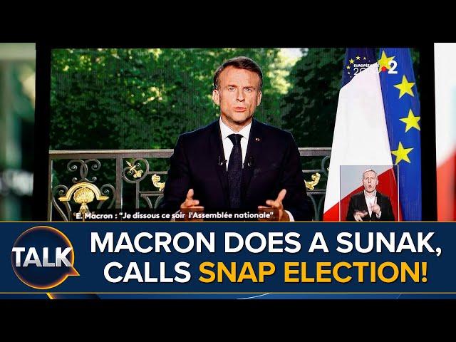 "Political Earthquake" Macron Calls Shock French Elections After Far-Right Rout