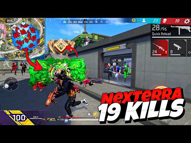 CG Free Fire NeXTerra OP 19 KILLS  | 1VS4 Rank GamePlay  - Neel Gaming