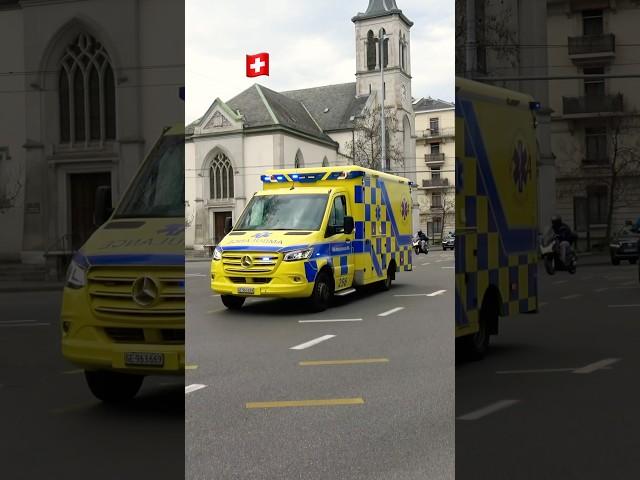 Swiss Ambulance responding 