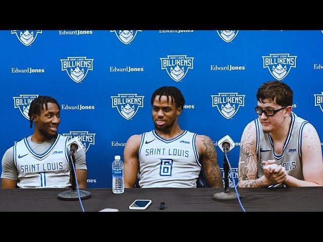 Isaiah Swope, Kalu Anya, Robbie Avila Postgame Press Conference (FULL) | Saint Louis vs. Quinnipiac