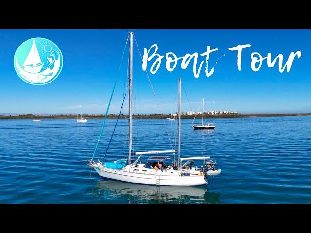 BOAT TOUR of Our families 53 foot sail boat home