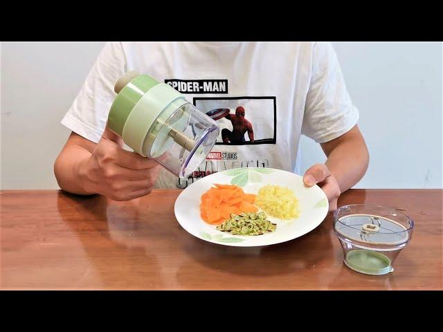 4 in 1 Handheld Electric Vegetable Cutter Unboxing - Best Multifunctional Wireless Electric Grinder?