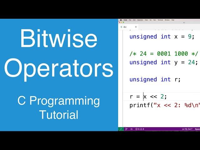 Bitwise Operators | C Programming Tutorial