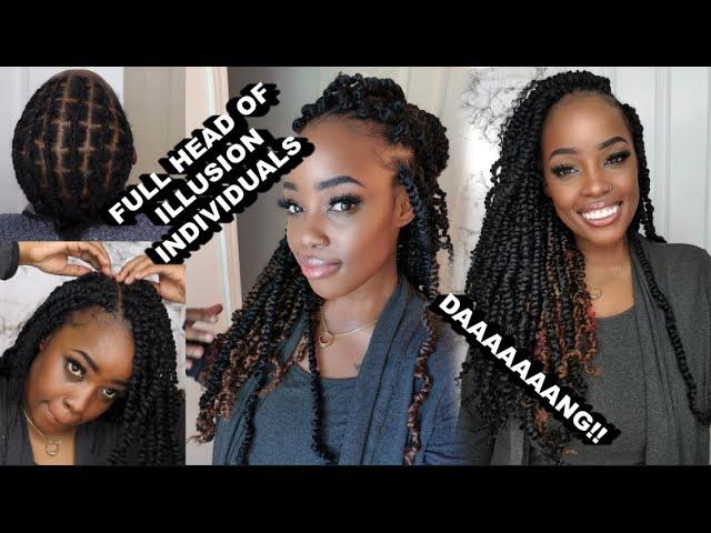 NO CORNROWS! FULL HEAD OF ILLUSION INDIVIDUALS! 2 METHODS! | CROCHET BRAIDS | MARY K BELLA TOYOTRESS