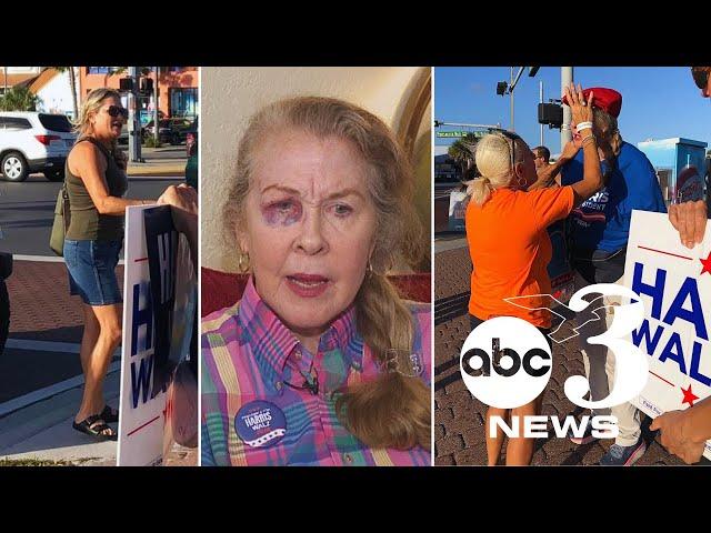 Woman injured in encounter while waving political signs at Pensacola Beach