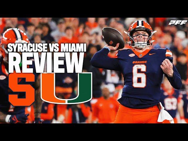 Miami vs. Syracuse Review | PFF Grade Release Show