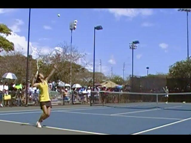 Tobita (Mililani) v Dvorak (Waiakea) GIRLS FINAL HLTS - HHSAA State Tennis Champs' 2012