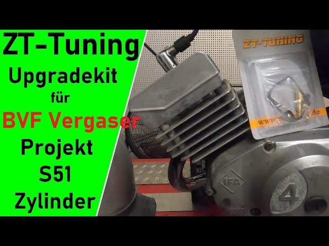 Simson Tuning Projekt S51 Zylinder | Upgradekit für BVF Vergaser von ZT Tuning Einbau und Leistung