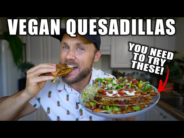 3 AMAZING Vegan Quesadillas : BLT, Pizza, BBQ