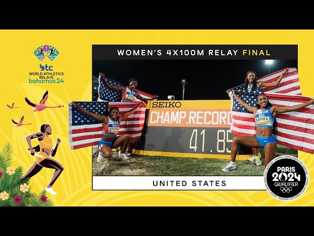 US women dominate 4x100m final ‼️  | World Athletics Relays Bahamas 24