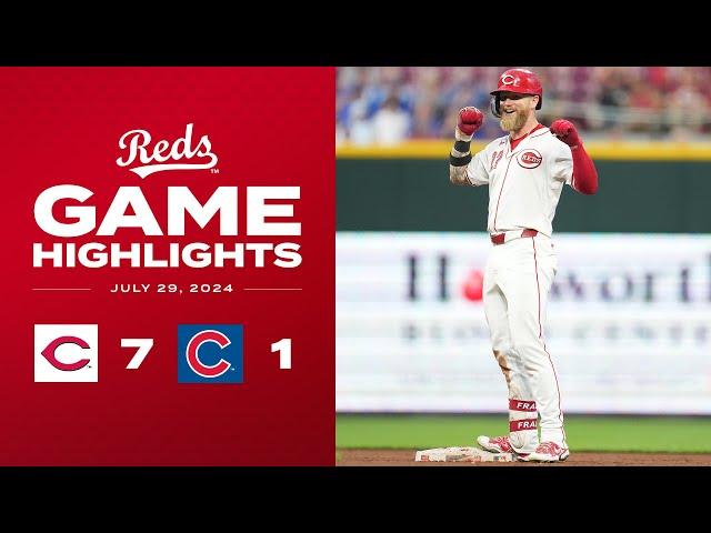 Cubs vs. Reds Game Highlights (7/29/24) | MLB Highlights