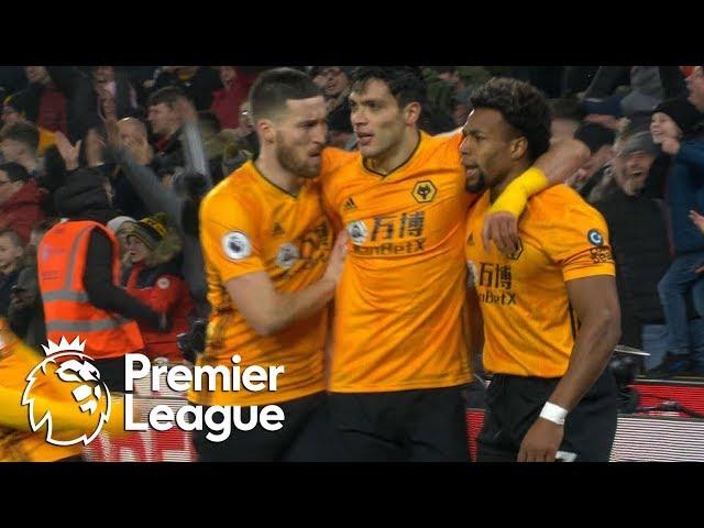 Raul Jimenez equalizes for Wolves v. Liverpool | Premier League | NBC Sports