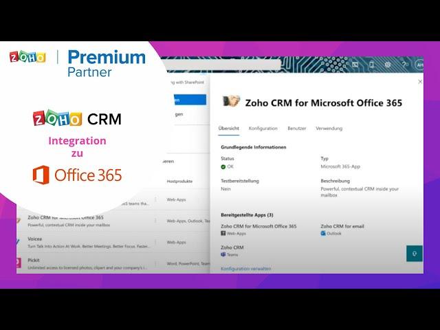 Integration: Zoho CRM für Office 365