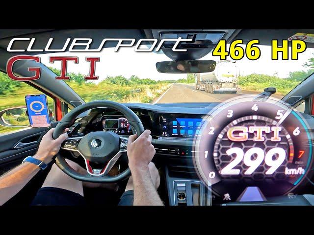 466HP VW Golf GTI Clubsport MK8 is SUPER FAST! on the UNLIMITED AUTOBAHN