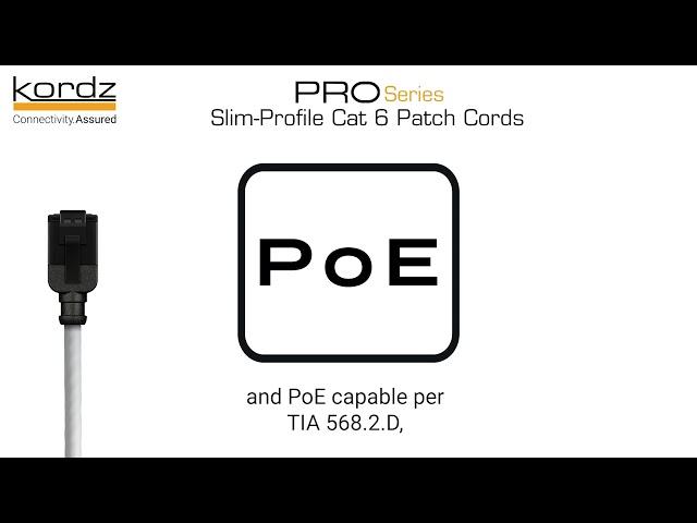 Kordz Pro Series Slim-Profile Patch Cords.