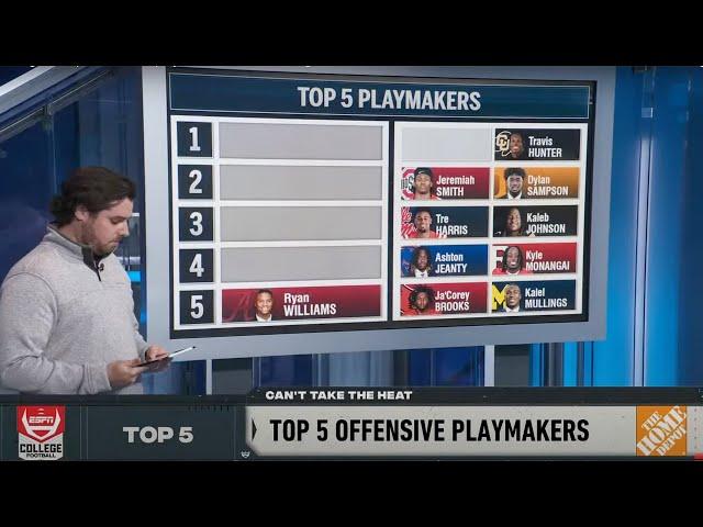 Ranking the Top 5 offensive playmakers  ( @HomeDepot) | The College Football Show