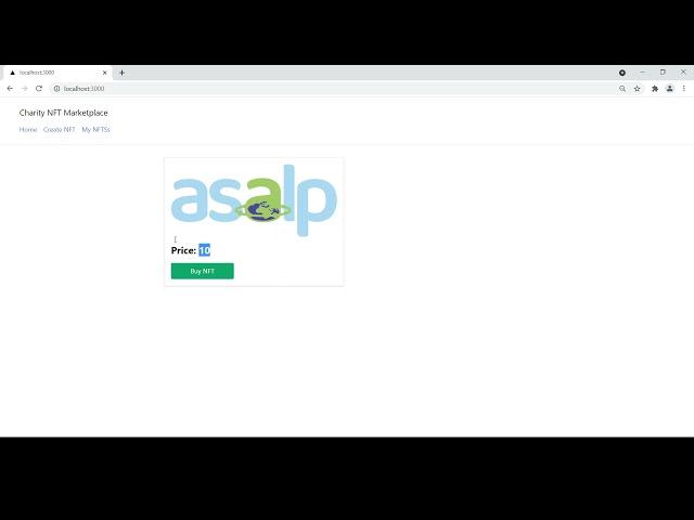 NFT Marketplace - Demonstration of the code (front-end)