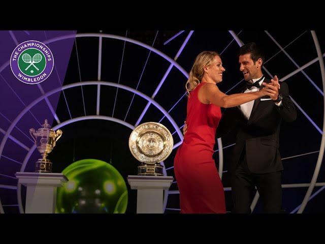 Novak Djokovic and Angelique Kerber dance at Champions' Dinner