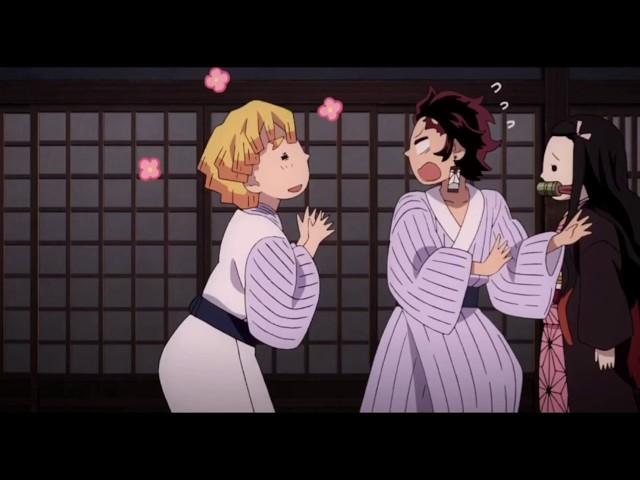 Tanjirou Nezuko x Zenitsu Inosuke funny moment Episode15