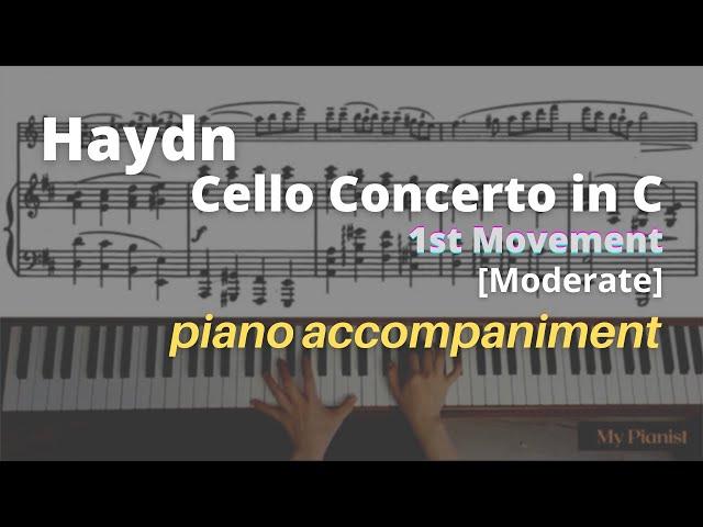 Haydn - Cello Concerto in C, 1st Mov: Piano Accompaniment [Moderate]