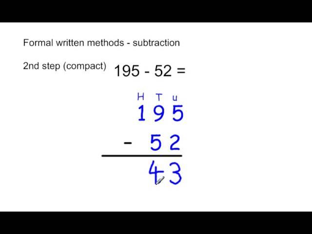 key stage 2 formal subtraction 2