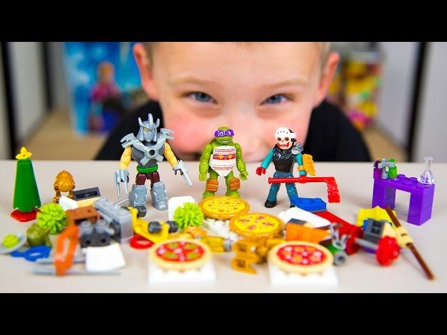 HUGE Teenage Mutant Ninja Turtles Advent Calendar Surprise Toys TMNT Christmas Toys Kinder Playtime