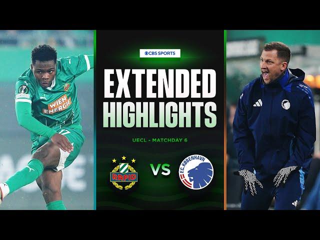 Rapid Wien vs. Copenhagen: Extended Highlights | UECL League Phase MD 6 | CBS Sports Golazo