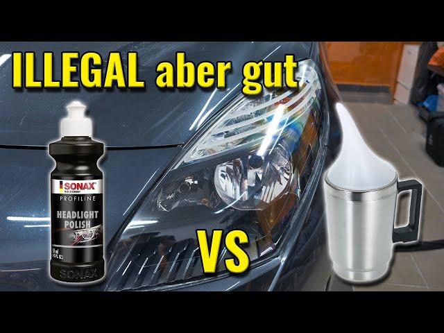 TEST: Scheinwerfer Aufbereitung | Bedampfen VS Polieren mit SONAX Profiline Set