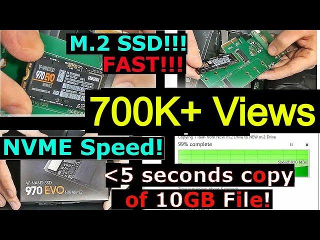 Upgrade to M.2 SSD on ANY Desktop PC. PCIe 4x Adapter install and Testing, Samsung 970 Evo