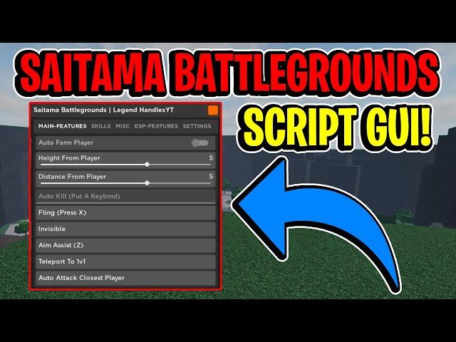 Saitama Battlegrounds Script GUI Hack (AUTOFARM, INVISIBLE, GODMODE, AND MORE) *PASTEBIN*