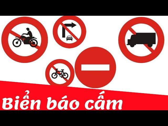 Dạy bé học nhận biết biển báo giao thông đường bộ | Biển báo cấm #Mới