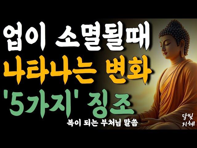 업장이 소멸될때 나타나는 변화 '5가지' 징조ㅣ부처님 말씀ㅣ불교 명언ㅣ석가모니 가르침