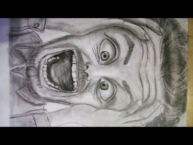 weird man realistic drawing with pencil /@nikhil dadhich arts/