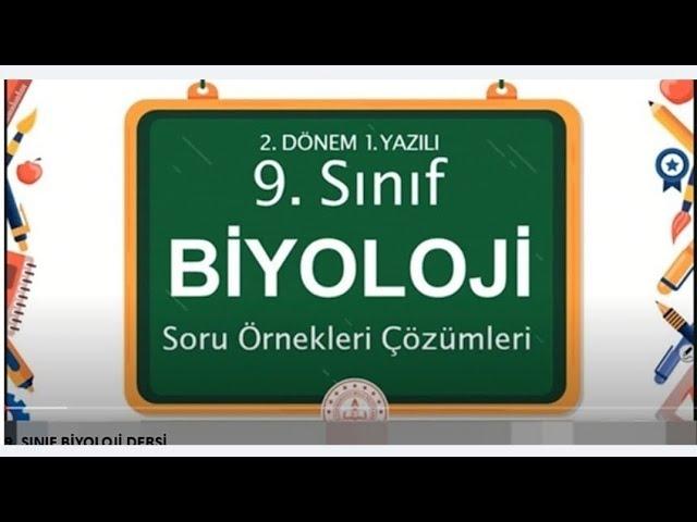 9Biyoloji 2.dönem1.yazılı hazırlık soruçözüm MEB Maarif soru çözümleri