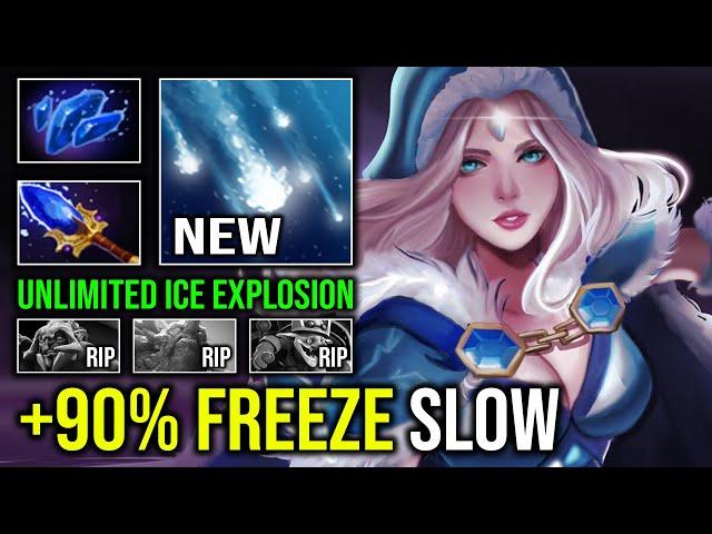 90% AOE FREEZE FIELD SLOW Unlimited Ice Explosion Proc Offlane Hard Carry Crystal Maiden Dota 2