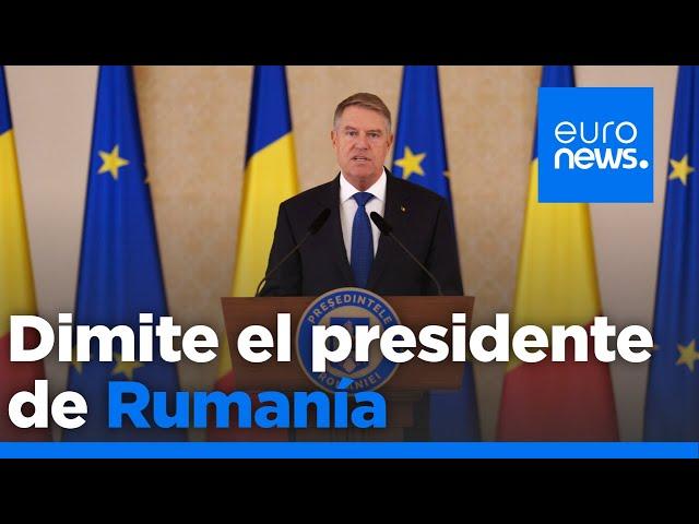 Dimite el presidente de Rumanía, Klaus Iohannis, tras la creciente presión de la oposición