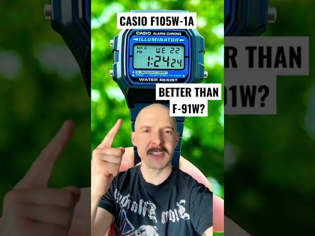 Casio F105W-1A Better Than F-91W?  Illuminator Far Brighter Than Backlight #casio #f91w #watch