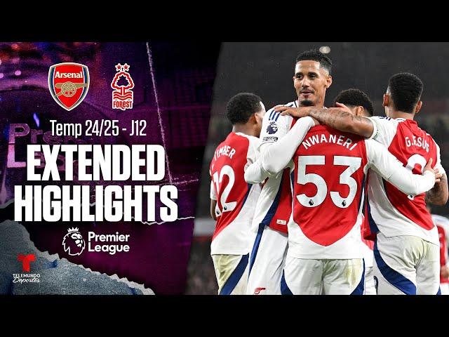 Arsenal vs. Nottingham Forest | Highlights Premier League | Jornada 12 | Telemundo Deportes