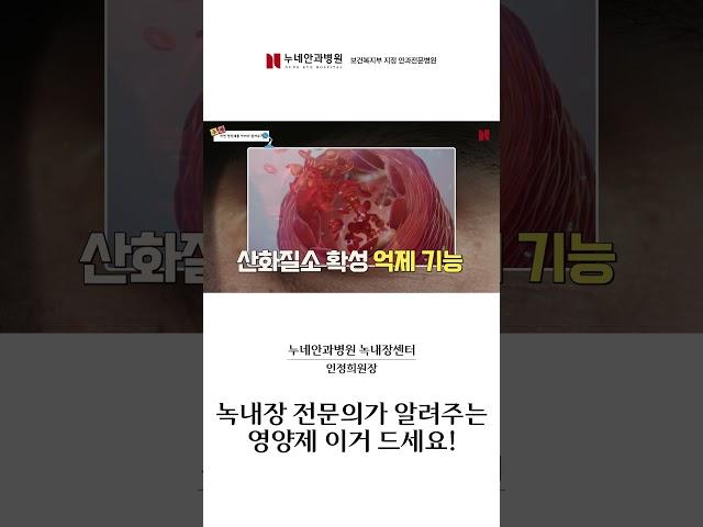 녹내장 전문의가 알려주는 영양제 이거 드세요