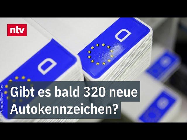 RAD, NET, HEU oder WIN: Gibt es bald 320 neue Autokennzeichen? | ntv