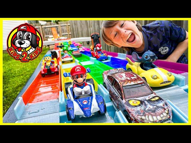 GIVEAWAY ️ Monster Jam Race Cars vs. Hot Wheels Racerverse - LONGEST MARIO KART RACE EVER MADE!