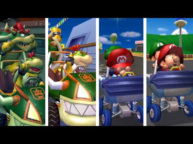 Mario Kart: Double Dash!! - All Characters Winning & Losing Animations