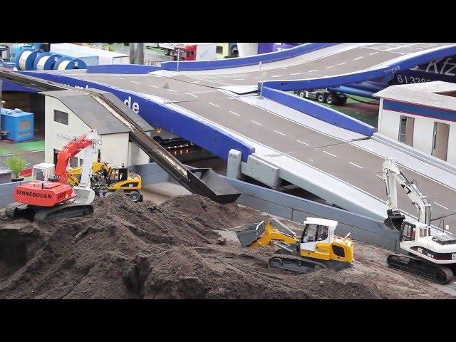 1/16 RC Excavator, trucks & construction machines @work!