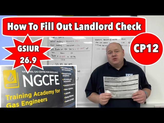 How To Fill Out A Landlord Gas Safety Check CP12 GGIUR 26.9