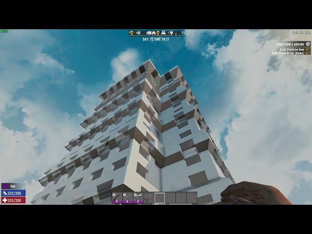 200 hour Build Huge Skyscraper  - 7 Days to Die