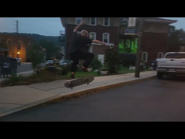 jcmeser kickflip off a ledge