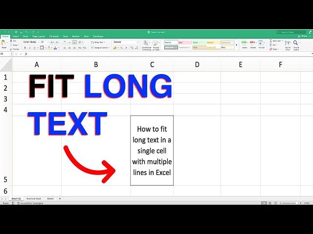 How to Fit Long Text in a Single Cell with Multiple Lines in Excel